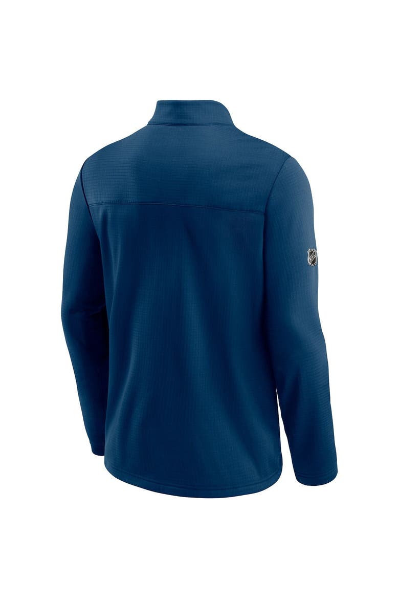 Men's Fanatics Branded Deep Sea Blue Seattle Kraken Authentic Pro Travel and Training Quarter-Zip Jacket, Alternate, color, Navy