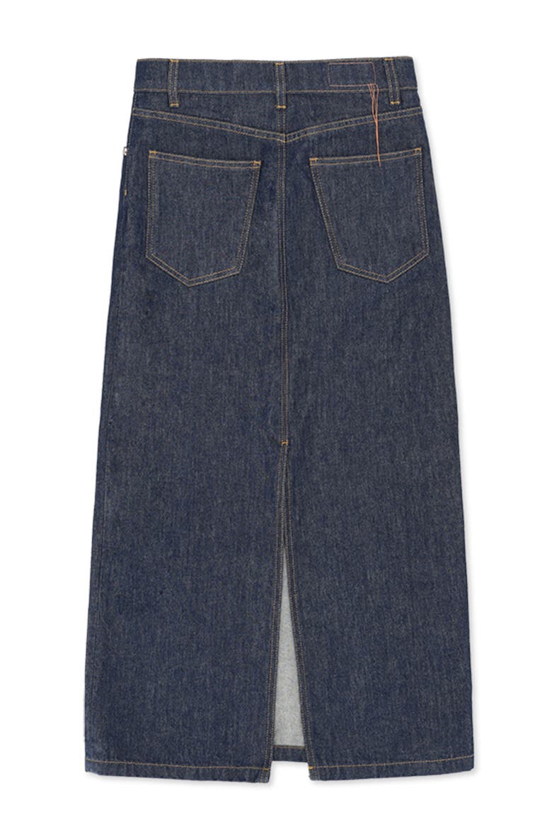 Jorgy Indigo Rinse Denim Skirt, Alternate, color, BLUE
