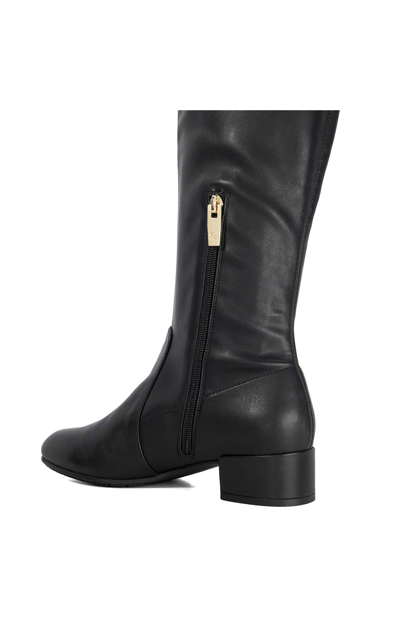 Dune London Topsy Knee High Boot, Alternate, color, Black