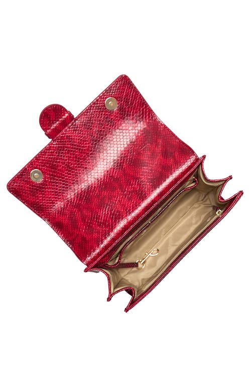 Brahmin Small Hallie Leather Top Handle Bag In Red