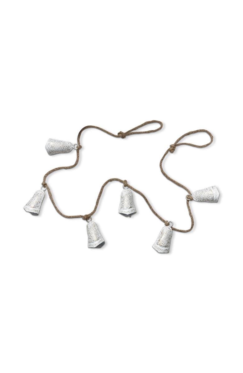 tag Balsam Bell Jute Rope Garland Decorative Wall Banner Holiday, Main, color, Off-White