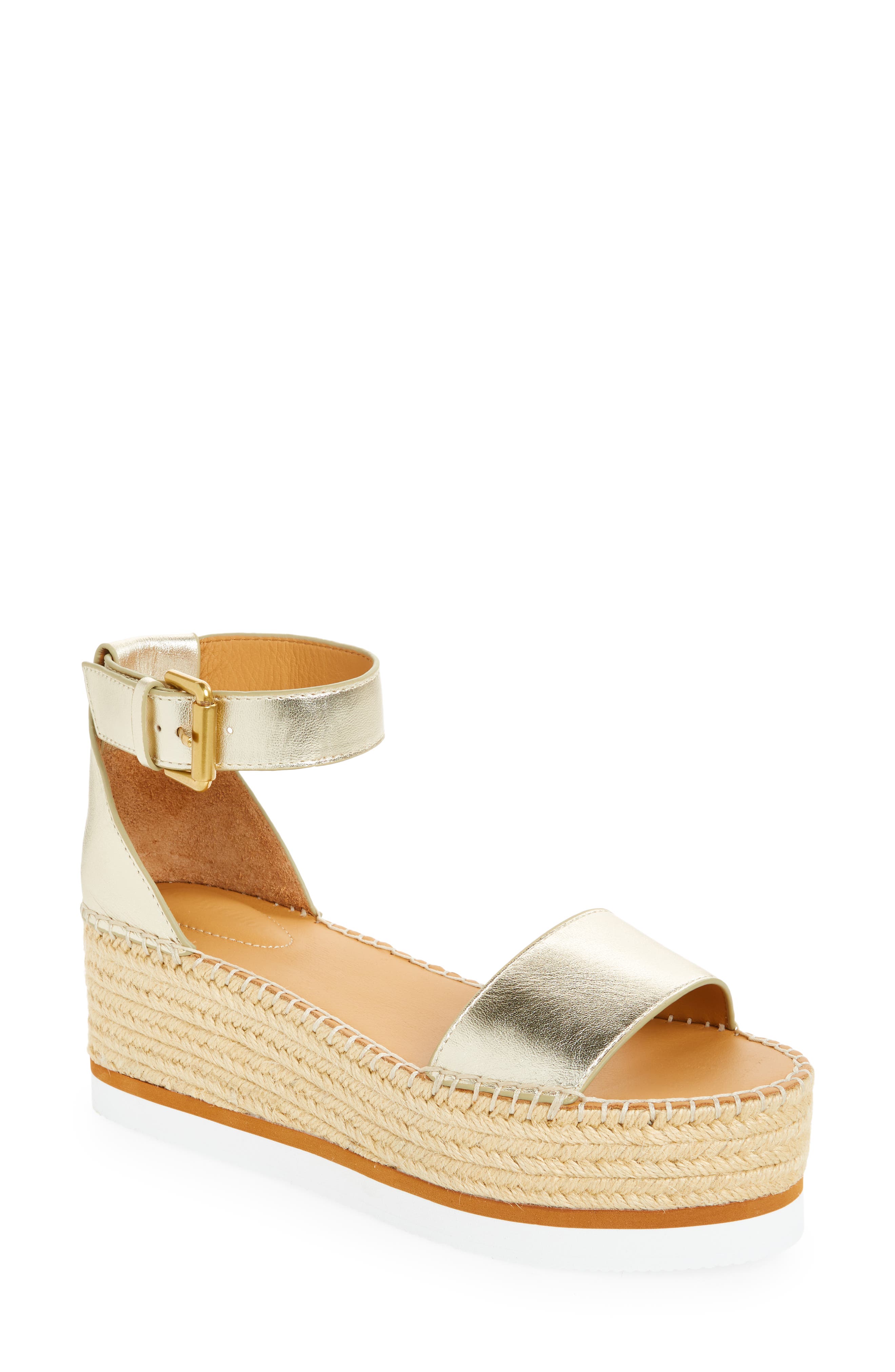 See by Chloé Glyn Espadrille Platform Sandal, Main, color, 