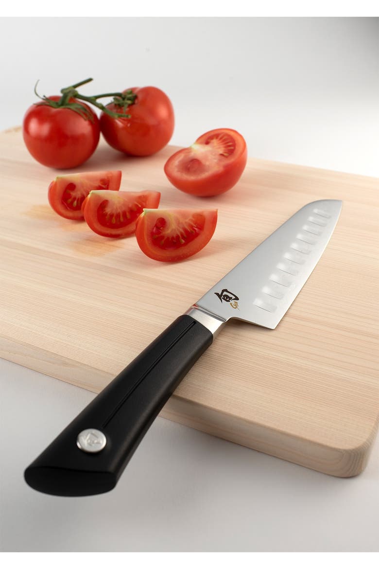 Sora H.G. Santoku 7" Knife, Alternate, color, BLACK