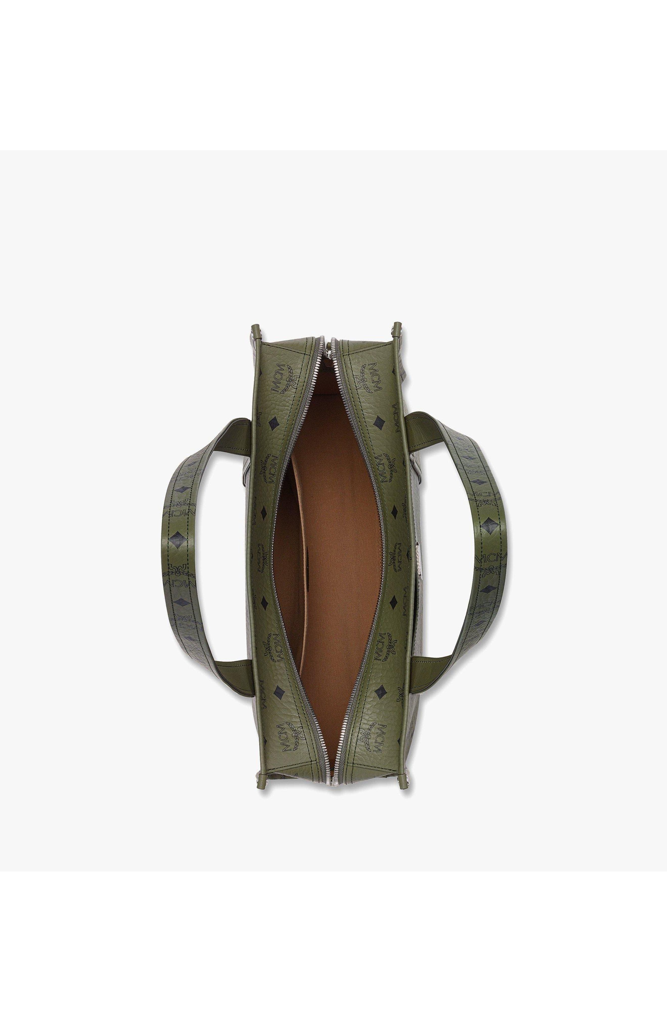 Large Aren School Bag Tote in Visetos, Alternate, color, Khaki Moss
