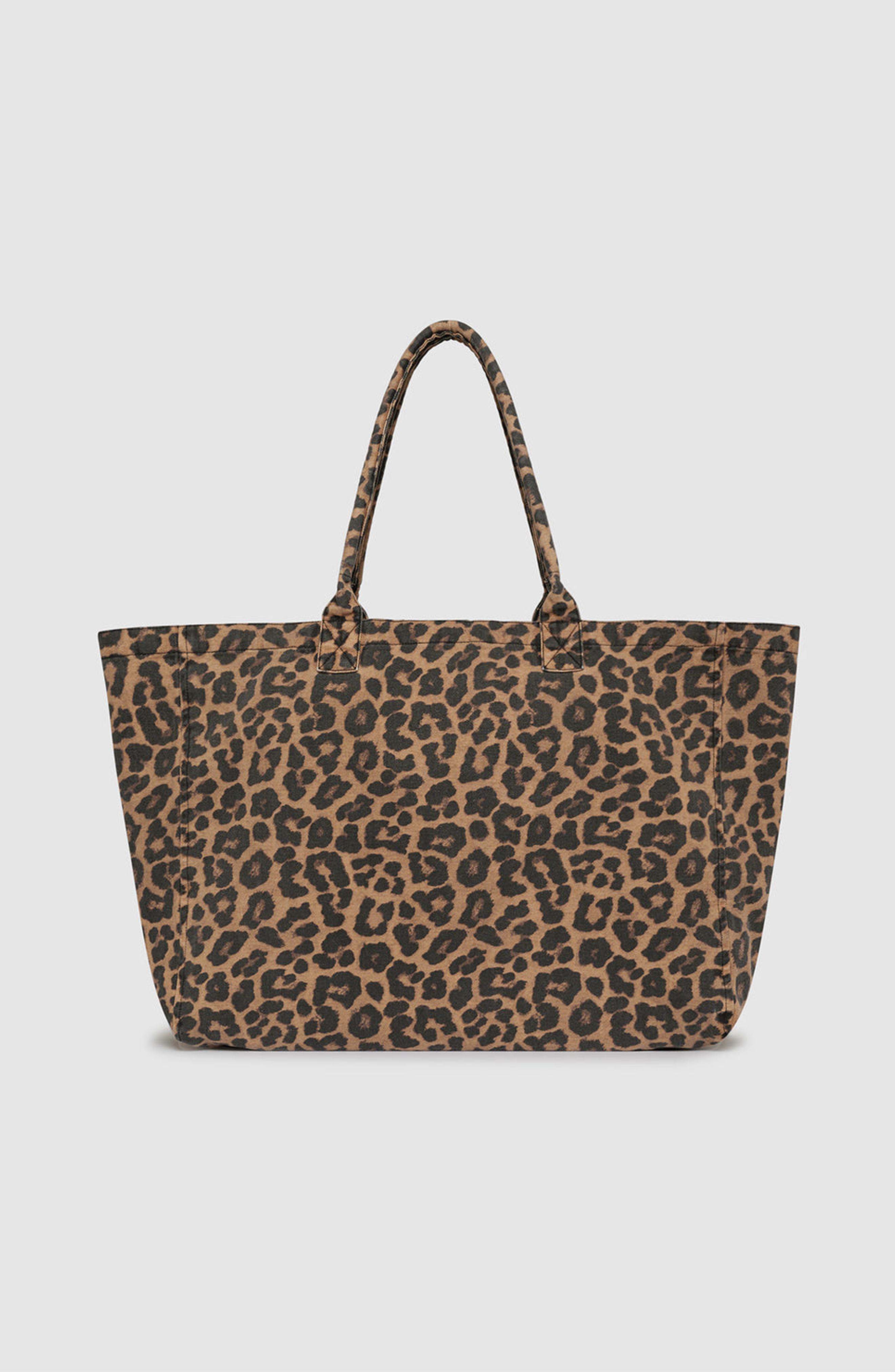 Leo Canvas Tote Bag, Alternate, color, Black / Brown Leopard