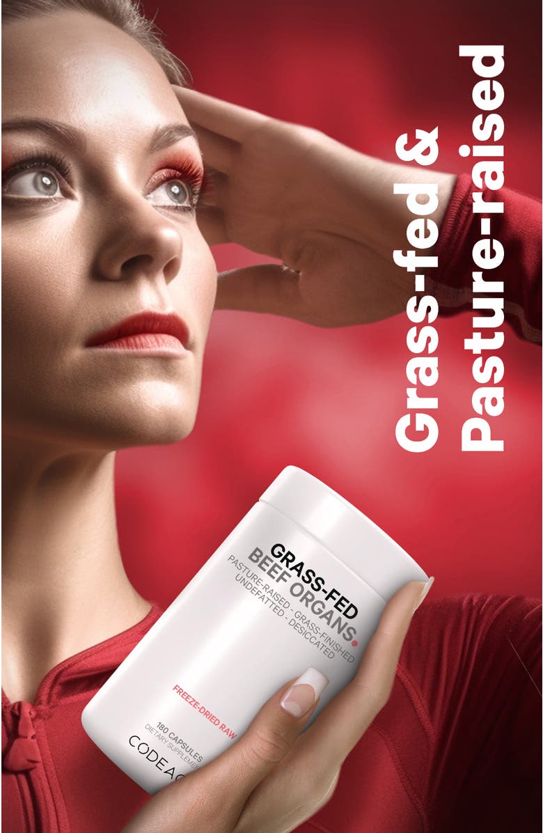 Codeage Grass-Fed Beef Organs Glandulars Supplement, Alternate, color, White