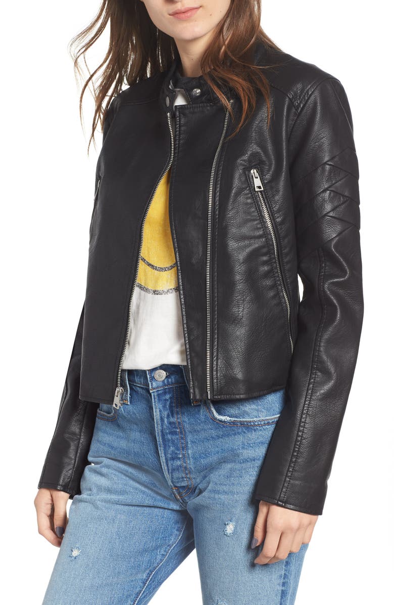 Levi's<sup>®</sup> Faux Leather Moto Jacket, Main, color,