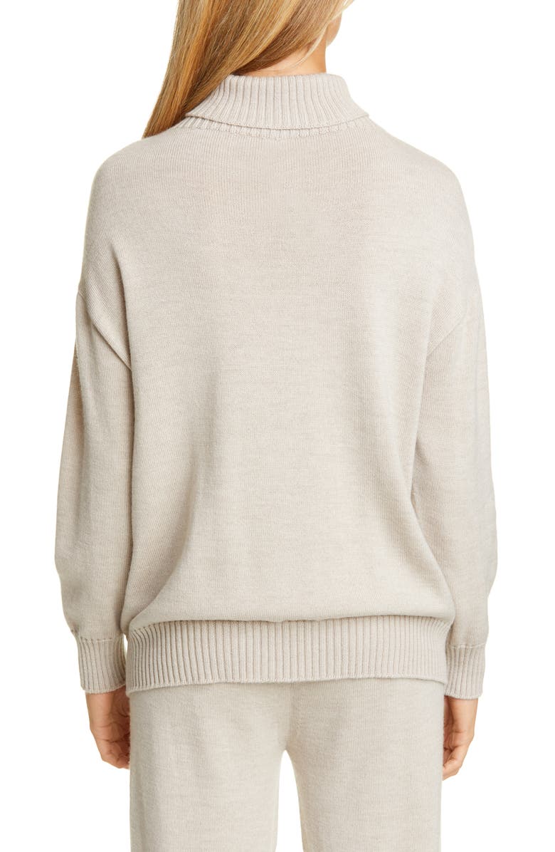 Max Mara Leisure Certo Virgin Wool Turtleneck Sweater, Alternate, color,