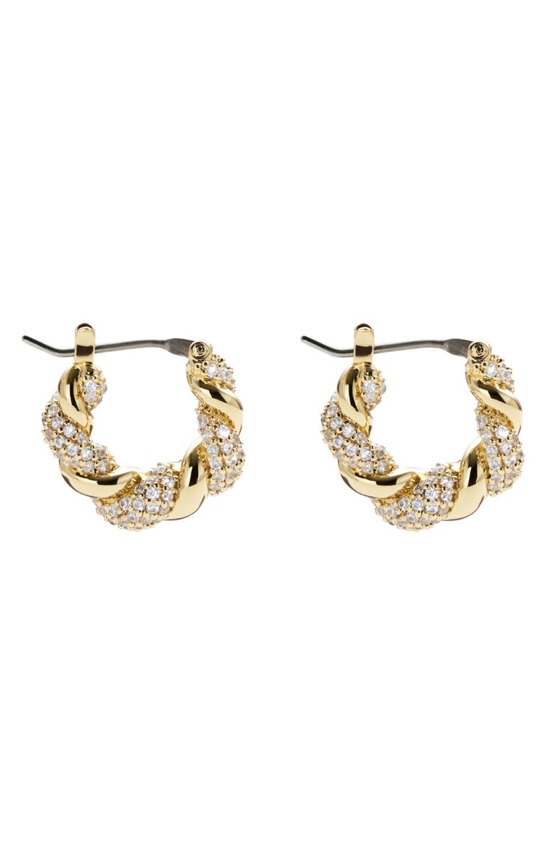 Ana Luisa Twisted Hoop Earrings - Paris Small Pave, Main, color, 