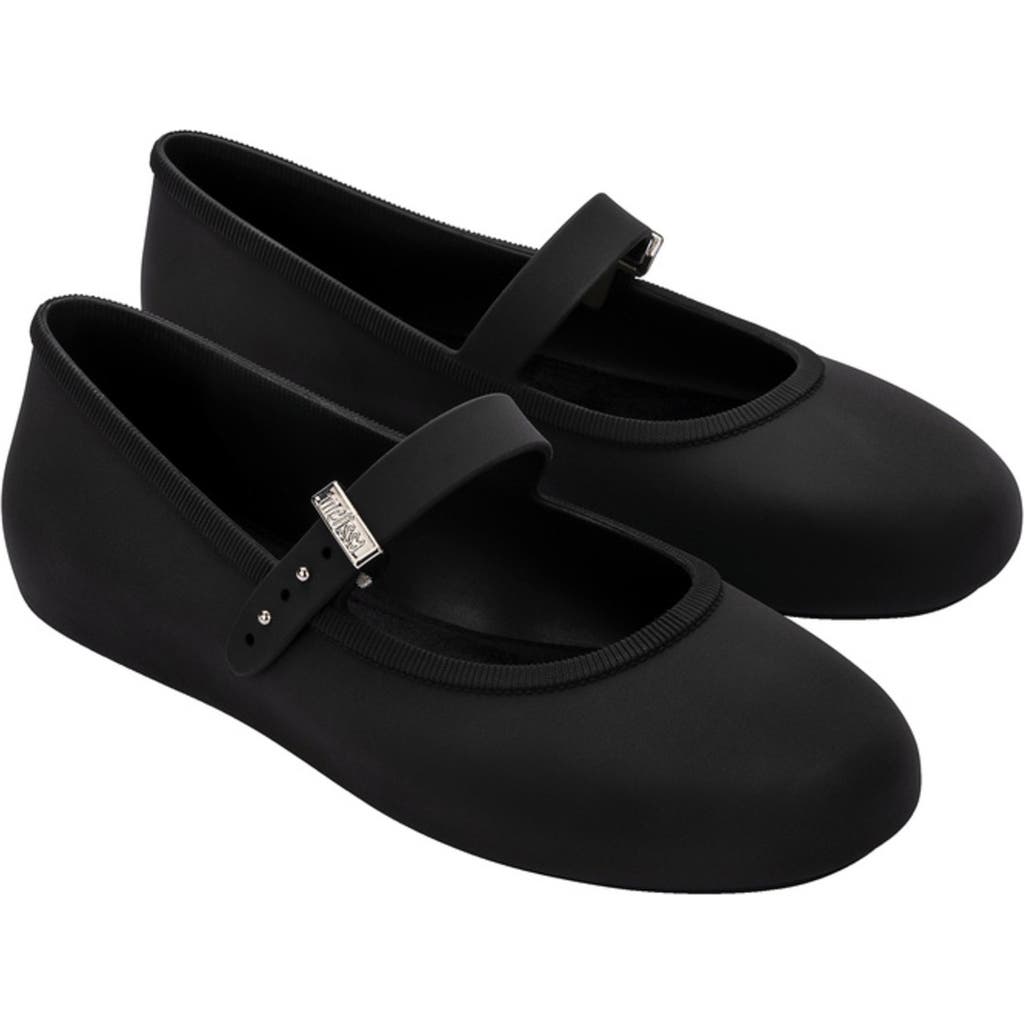 Melissa Soft Buckle-strap Ballerinas In Black