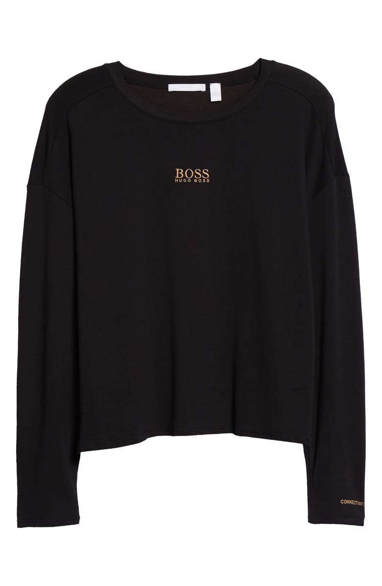 BOSS Elina Active Relaxed Fit Sweatshirt, Alternate, color, 