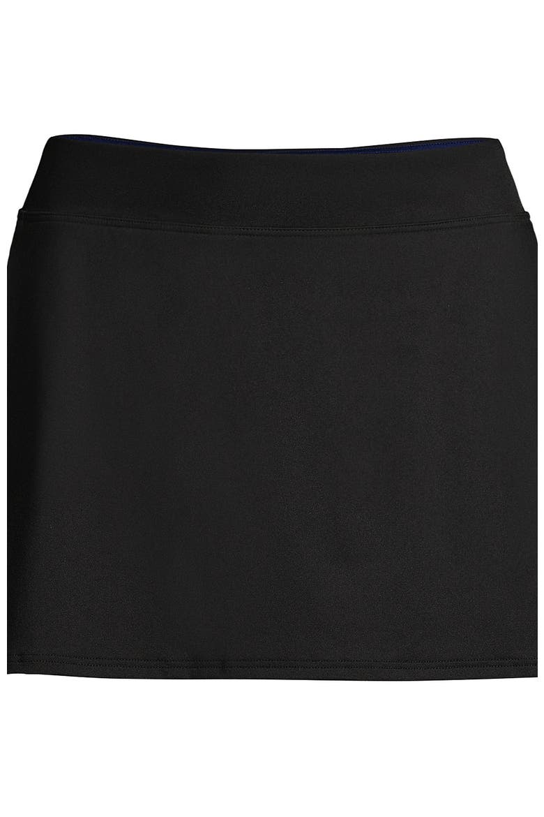 Plus Size Tummy Control Swim Skirt, Alternate, color, Black