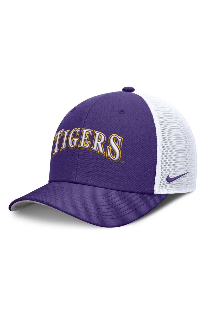 Nike Men's Nike Purple LSU Tigers 2025 Dugout Coaches Rise Performance Trucker Adjustable Hat, Alternate, color, 