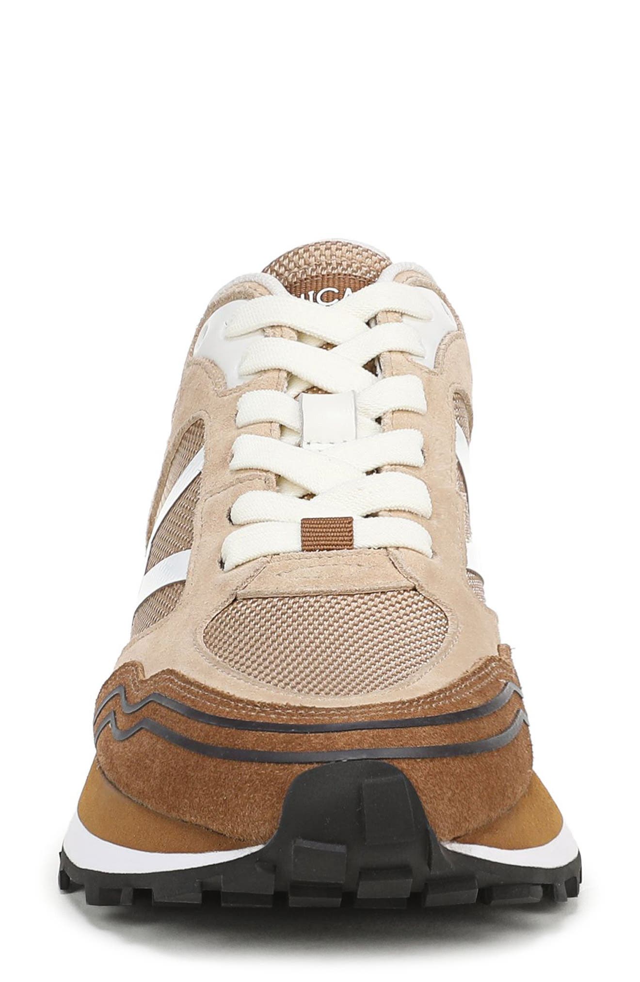 Valentina Sneaker, Alternate, color, CHESTNUT/ ECRU SUEDE