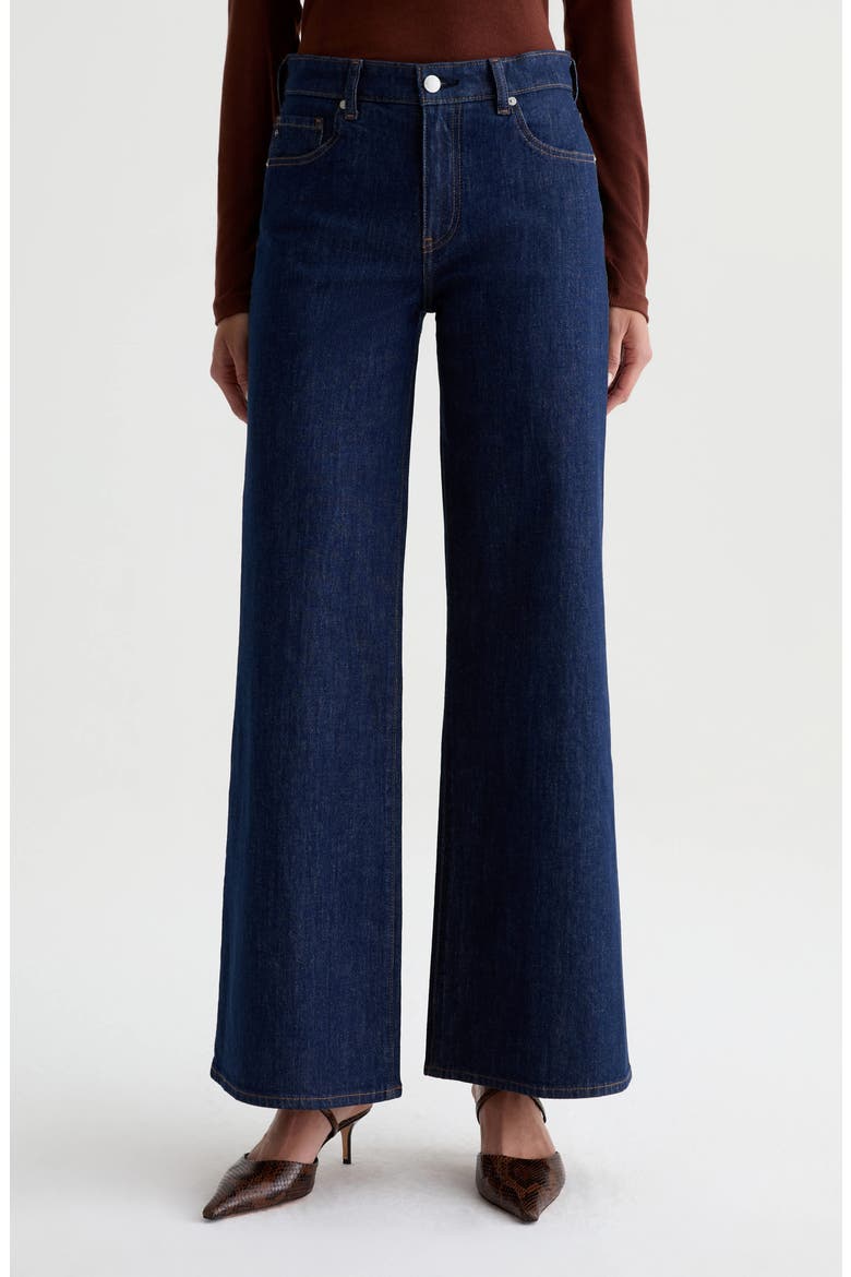 Saige Mid Rise Wide Leg Jeans, Main, color, AZURA