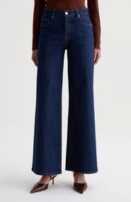AG Saige Mid Rise Wide Leg Jeans