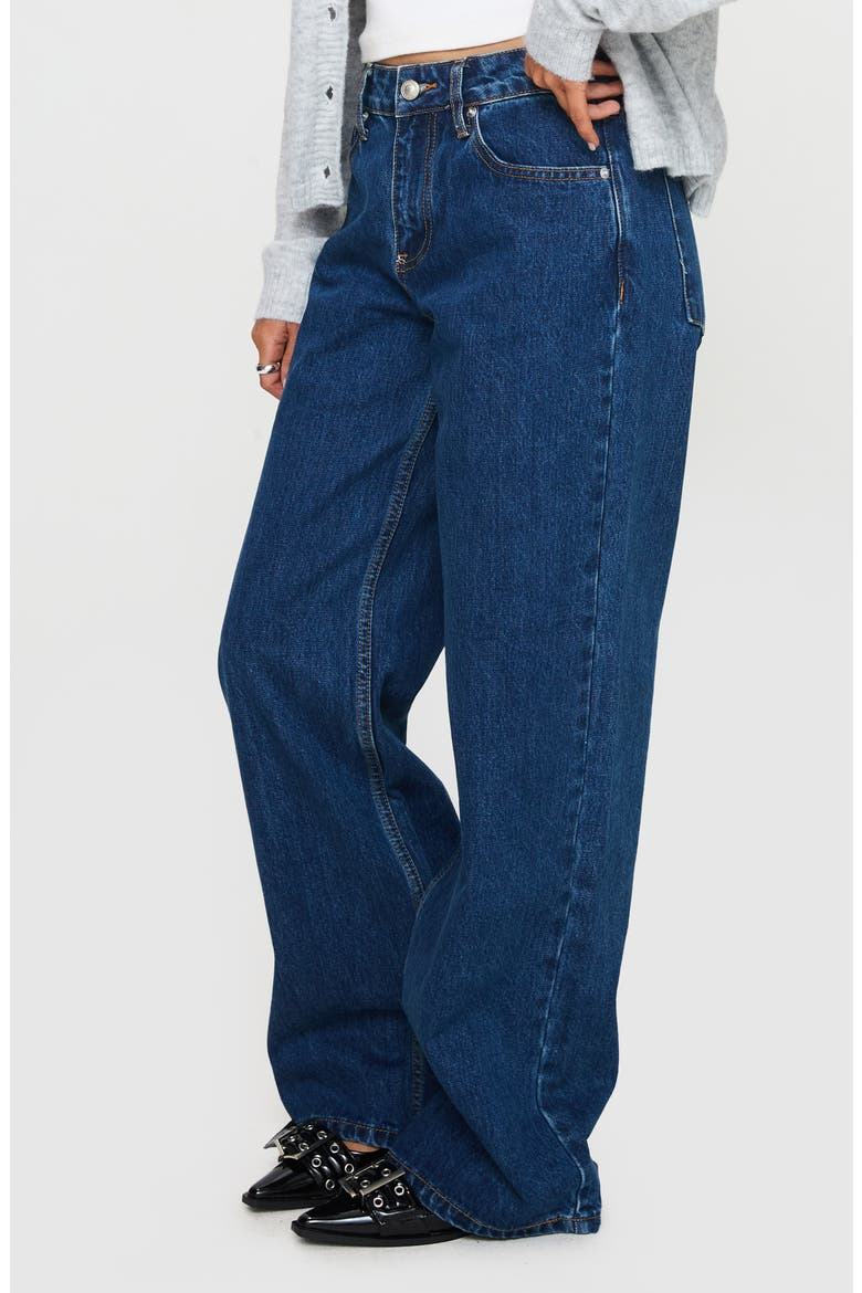 Shima Low Rise Wide Leg Jeans, Alternate, color, MID BLUE