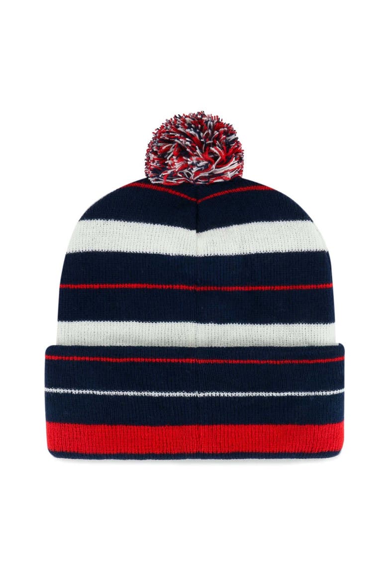 Men's '47 Navy New England Patriots Powerline Cuffed Knit Hat with Pom, Alternate, color, Navy