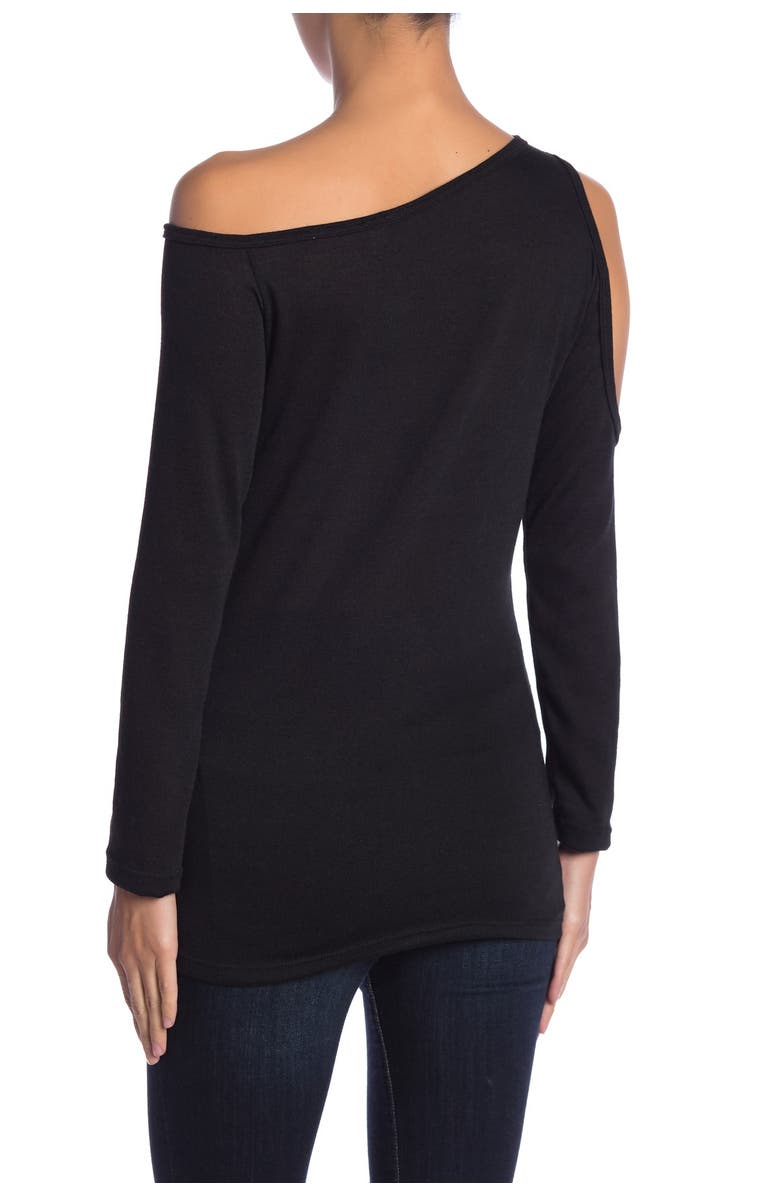 GO COUTURE Off-the-Shoulder Sweater, Alternate, color, Black