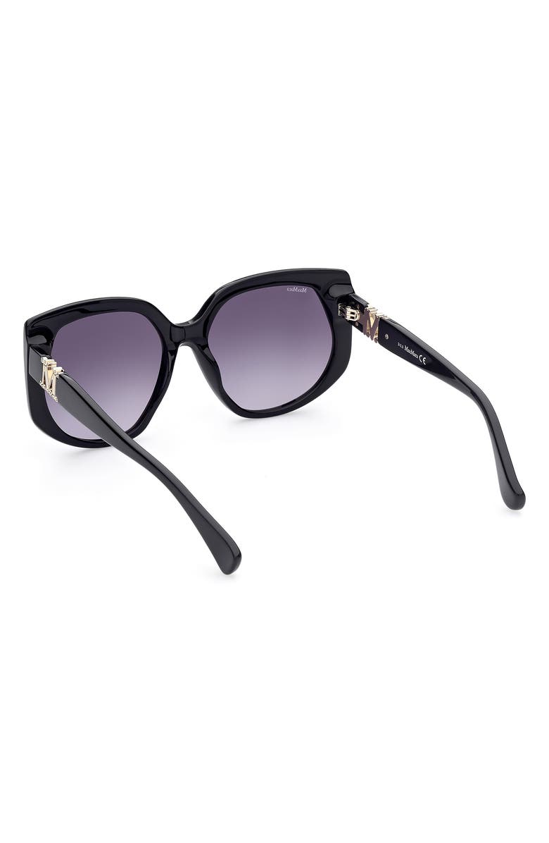 Max Mara 58mm Gradient Geometric Sunglasses, Alternate, color, 