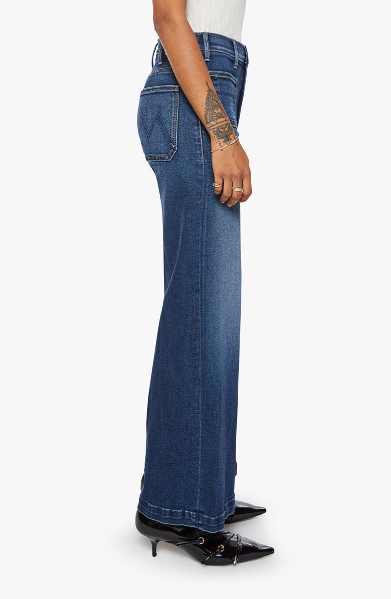 MOTHER The Li'l Hustler Roller Sneak High Waist Wide Leg Jeans, Alternate, color, Taking Chances