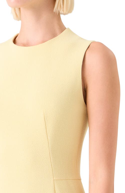 Akris Wool Crepe Midi Dress In Yellow