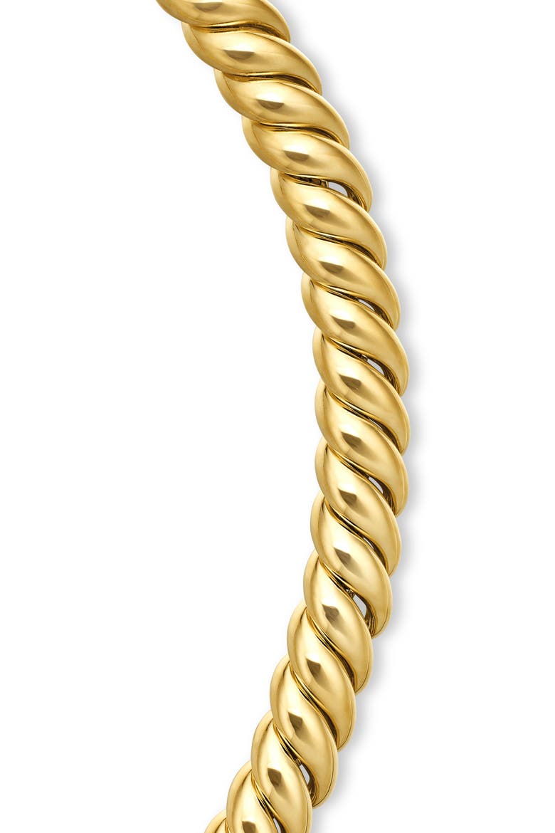 Sculpted Cable Necklace in 18K Yellow Gold, Alternate, color, 18K YELLOW GOLD