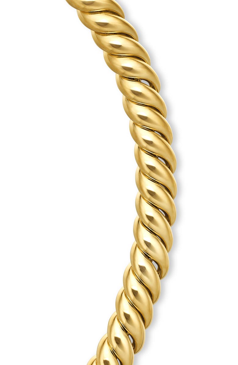 David Yurman Sculpted Cable Necklace in 18K Yellow Gold, Alternate, color, 18K Yellow Gold