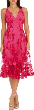 Dress the Population Audrey Embroidered Fit & Flare Dress