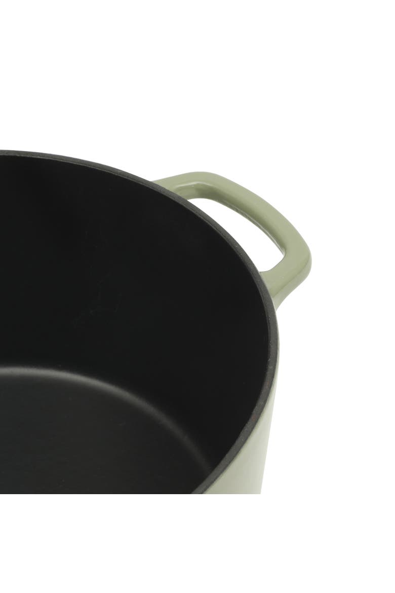 Enamel-Coated Cast Iron Dutch Oven Pot with Oven-Safe Glass Lid, Alternate, color, Juniper Green