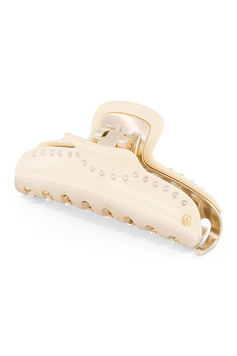 Vendome Large Crystal Hair Claw Clip, Alternate, color, Ivory