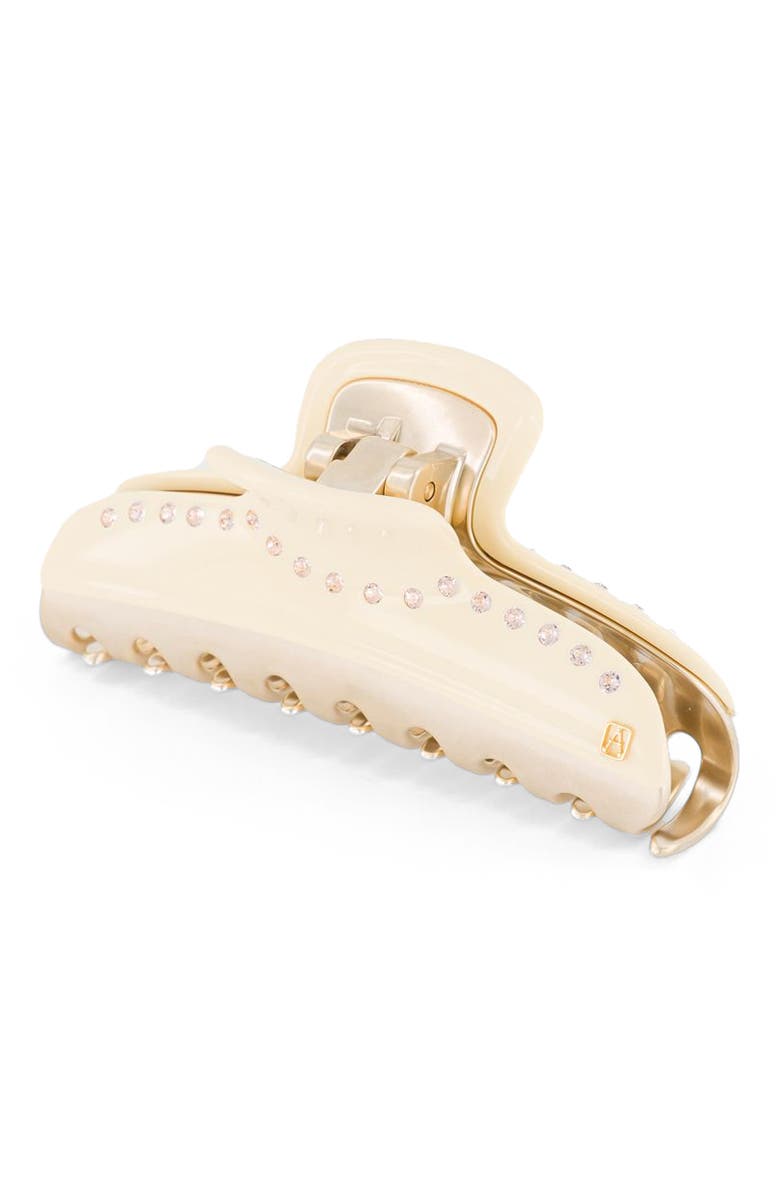 Alexandre de Paris Vendome Large Crystal Hair Claw Clip, Alternate, color, Ivory