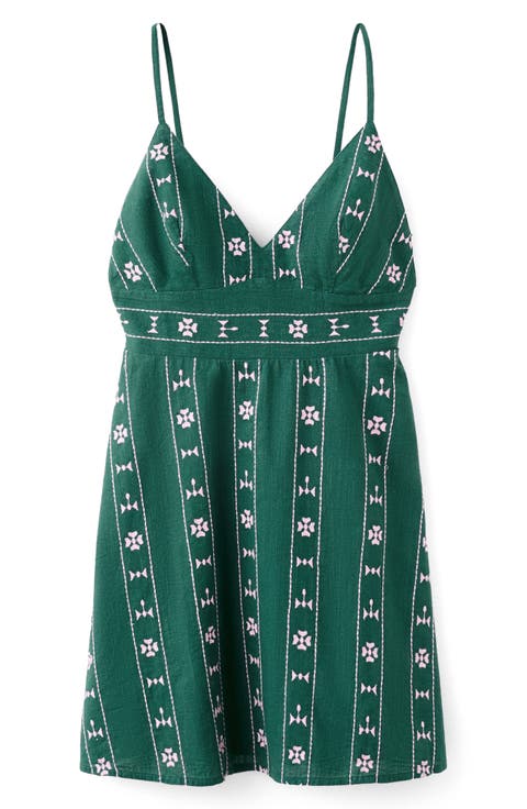 Embroidered Cotton Minidress