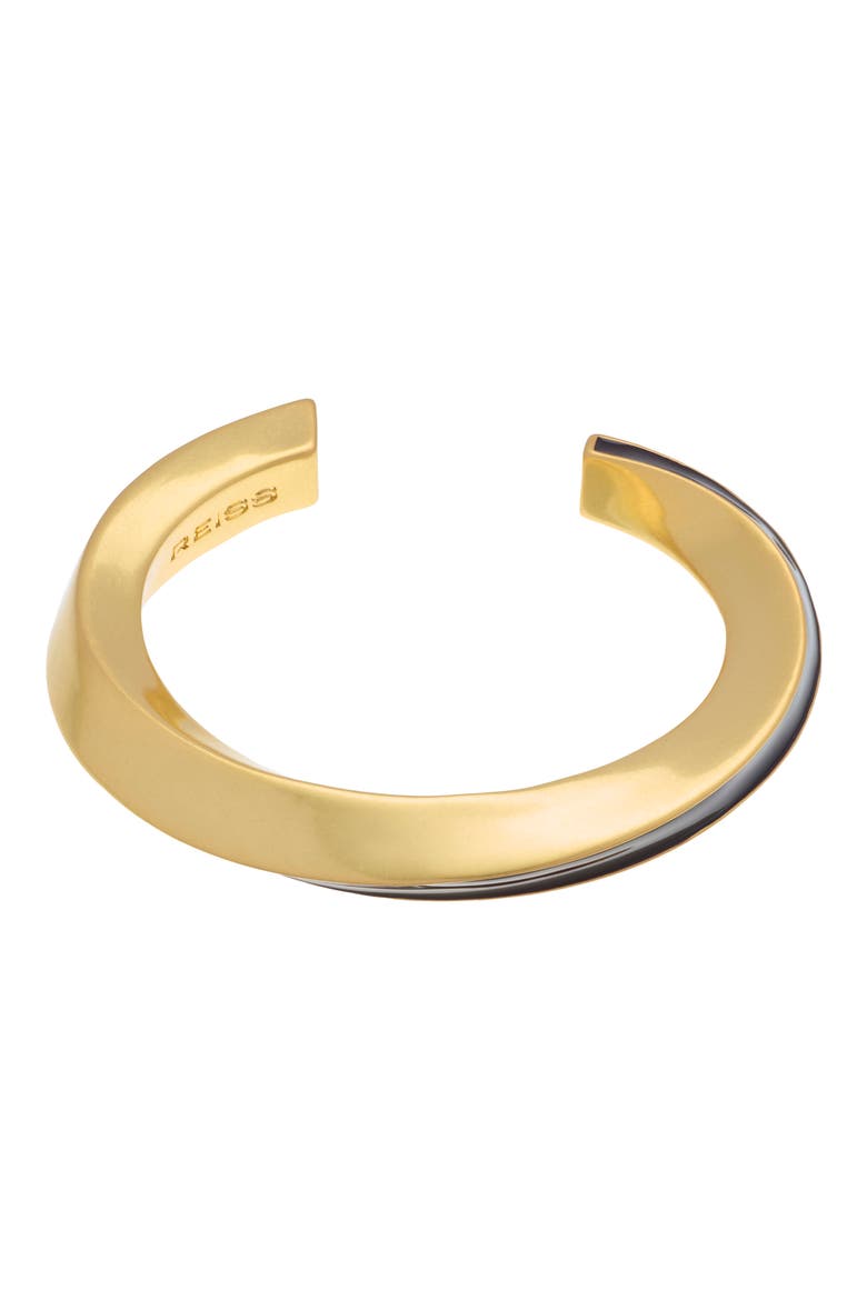 Thea Twist Enamel Cuff, Main, color, GOLD TONE / BURGUNDY