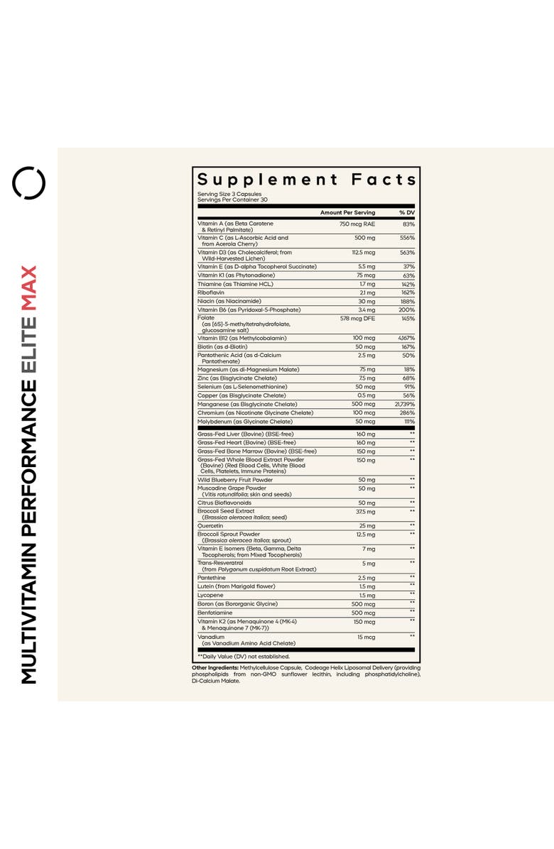 Codeage Multivitamin Performance - Vitamins & Minerals Supplement, Alternate, color, White