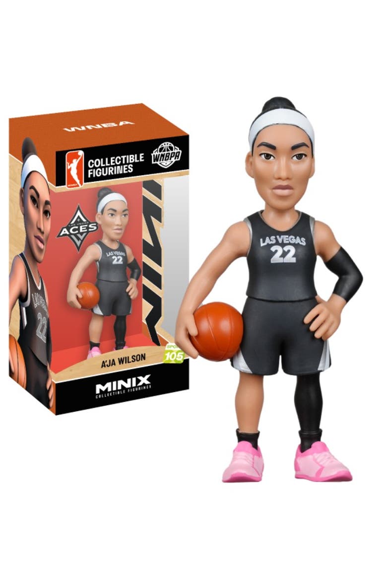 A'ja Wilson (Las Vegas Aces) Minix 4.5-Inch Vinyl WNBA Figure, Main, color, Multi-Color