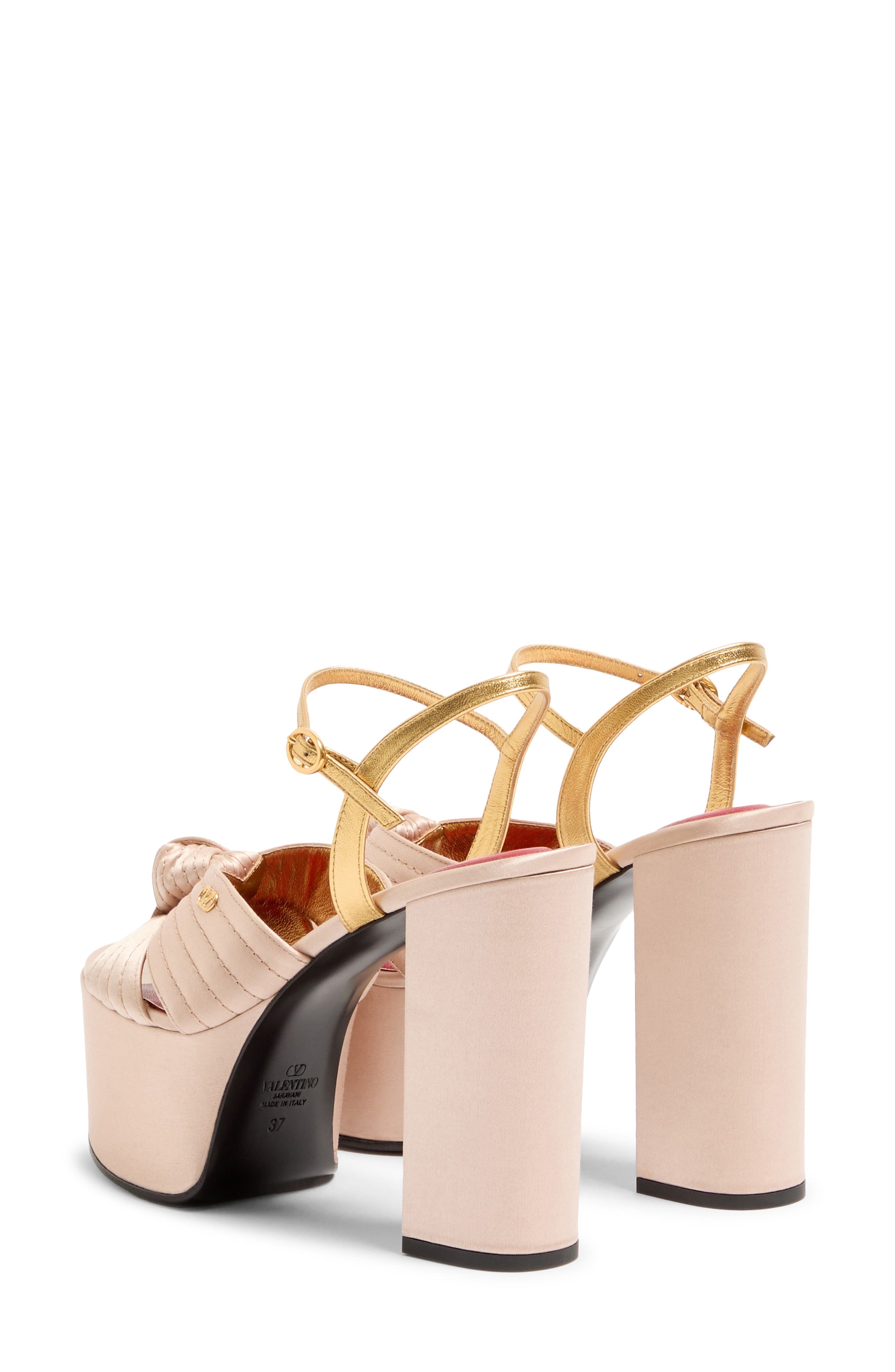 Valentino Crasher Platform Sandal, Alternate, color, Skin