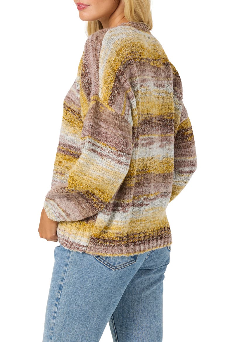 Bayou Stripe Sweater, Alternate, color, CHARTREUSE