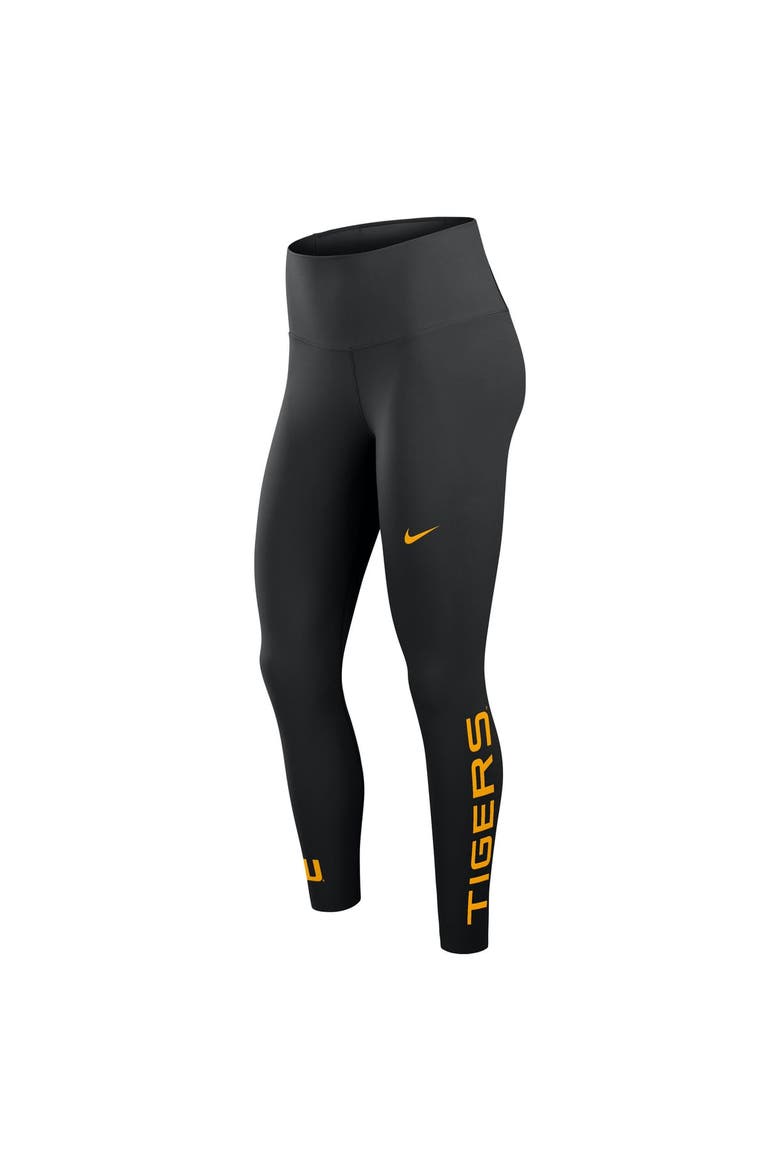 Women's Nike Black LSU Tigers Zenvy High Rise Dri-FIT 7/8 Leggings, Alternate, color, Black