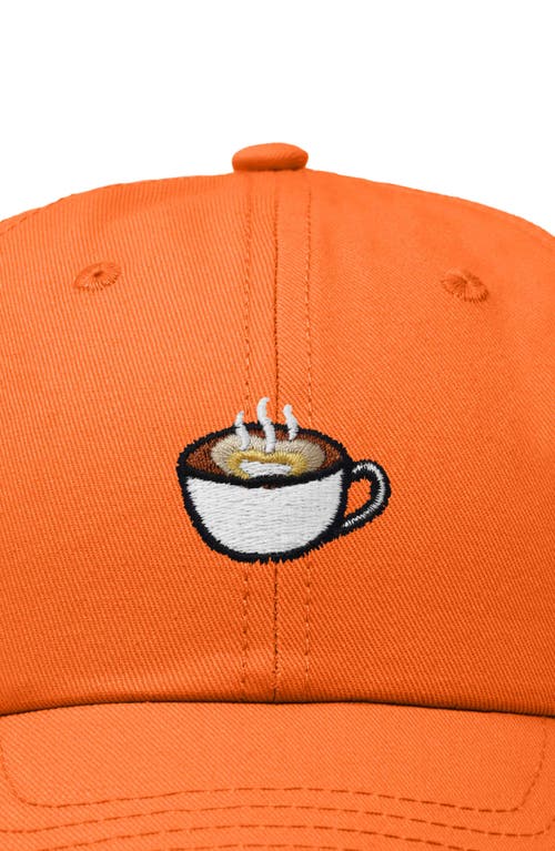 Dalix Cappuccino Embroidered Casual Cap In Orange