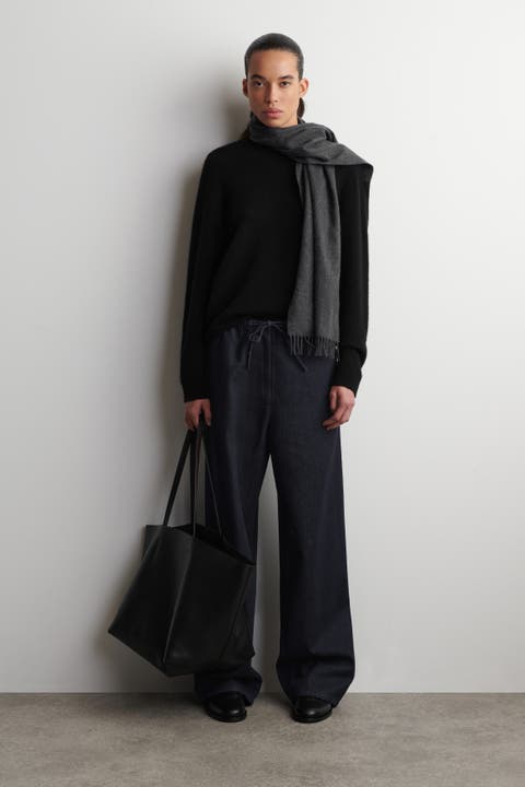 Drawstring Denim Pants