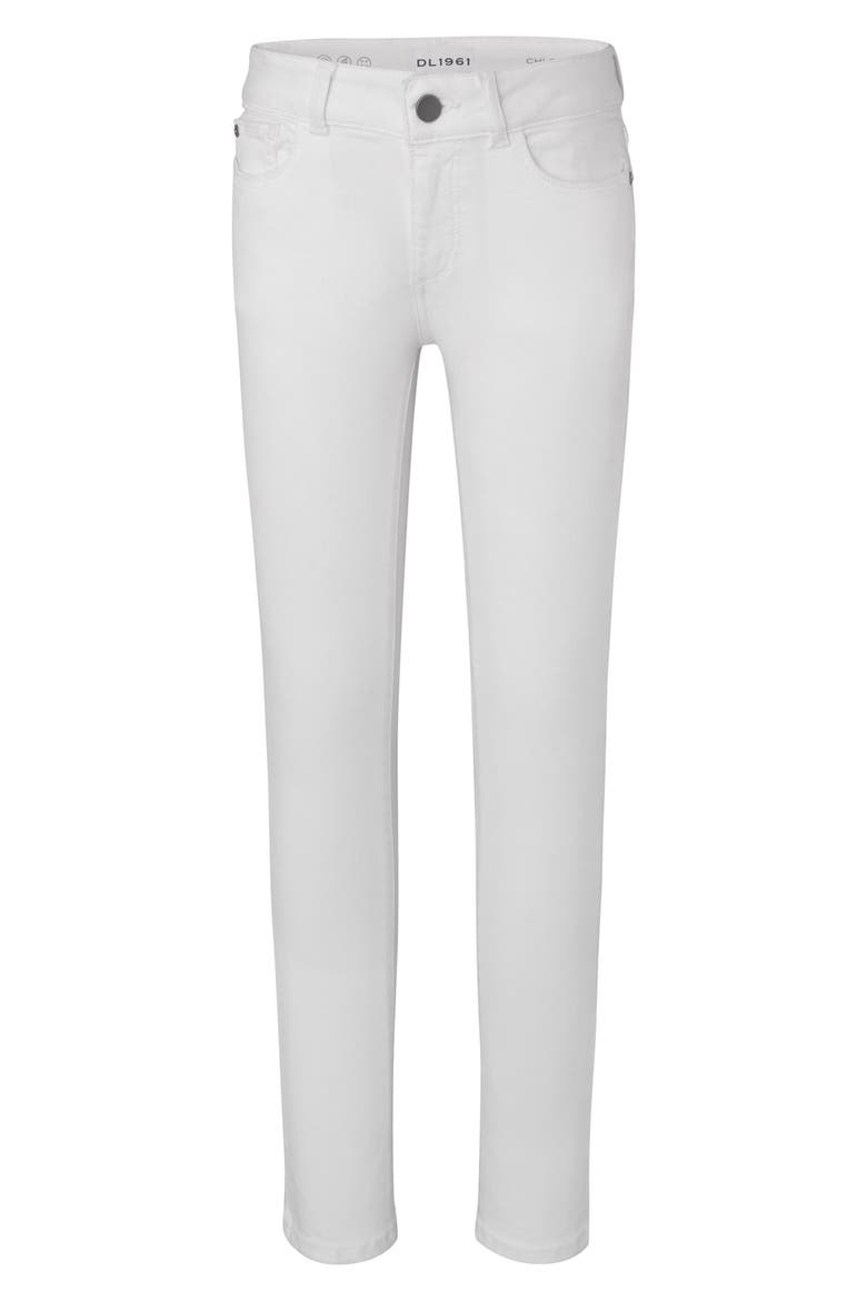 Kids' Chloe Skinny Jeans, Main, color, SNOW