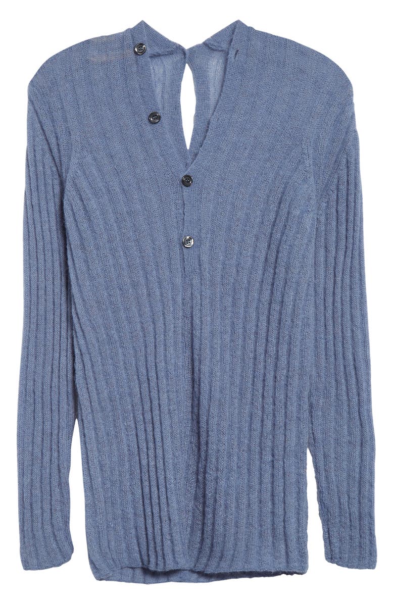 Paloma Wool Naor Button Back Mohair & Alpaca Blend Rib Cardigan, Alternate, color, 