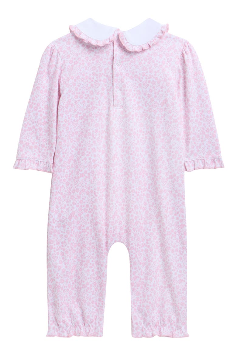 Peter Pan Collar Pima Cotton Romper, Alternate, color, PINK