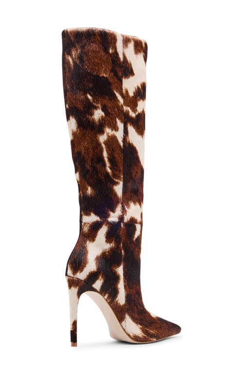 Steve Madden Nitro Genuine Calf Hair Knee High Boot In Brown