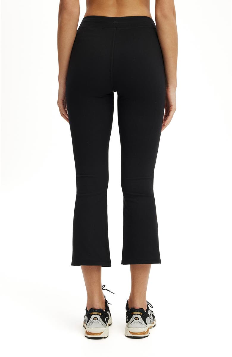 COTTON ON BODY Women's Active Ultra Soft Tie Front Cropped Kick Flare, Alternate, color, Black