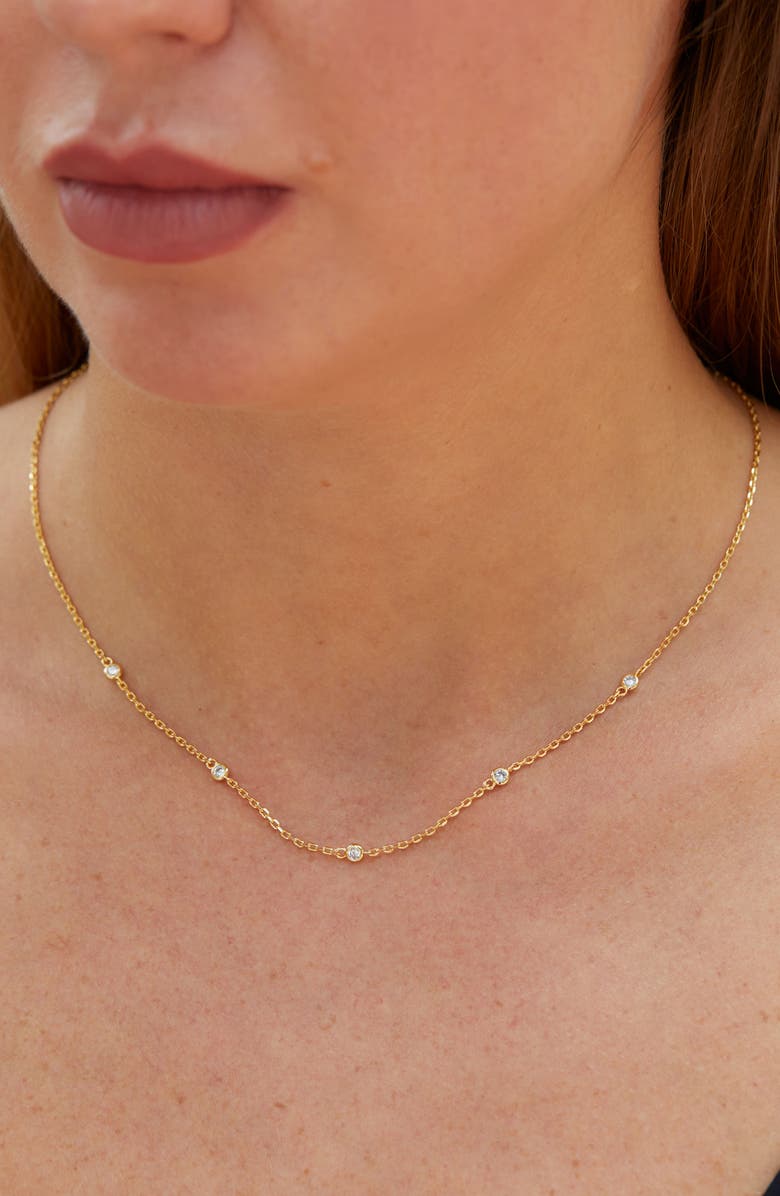 SAVVY CIE JEWELS CZ Station Choker Necklace, Alternate, color, 