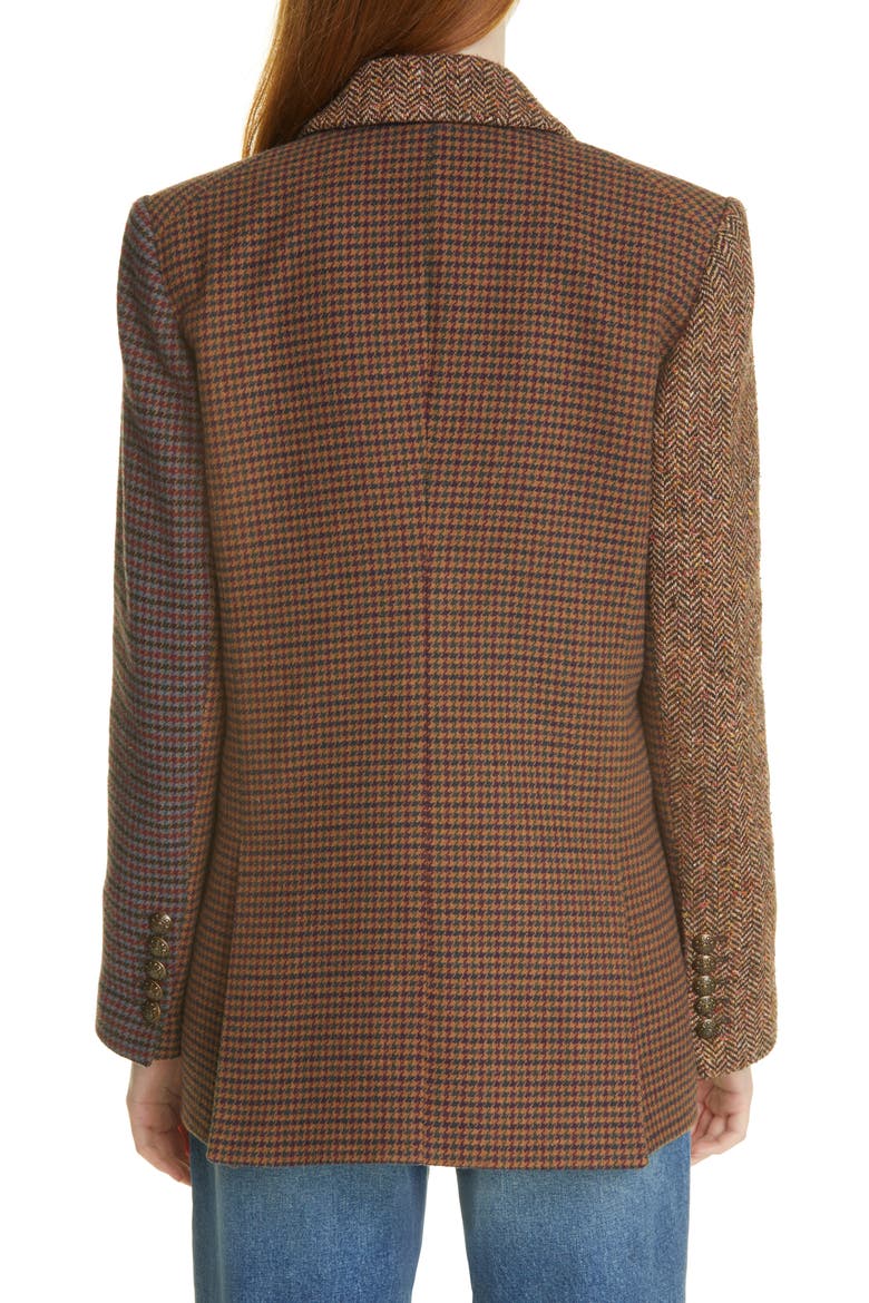 Faustine Mix Print Jacket, Alternate, color, CAMEL / BLUE