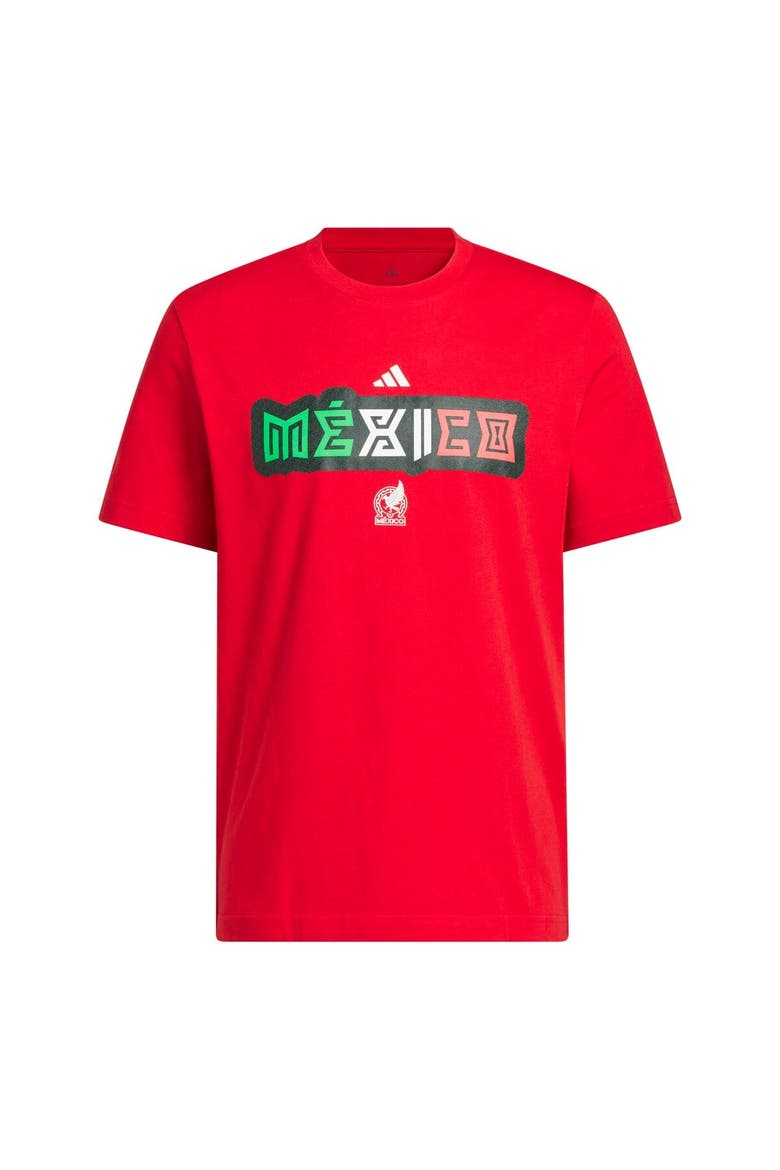Men's adidas Red Mexico National Team Jersey Hook T-Shirt, Main, color, Red