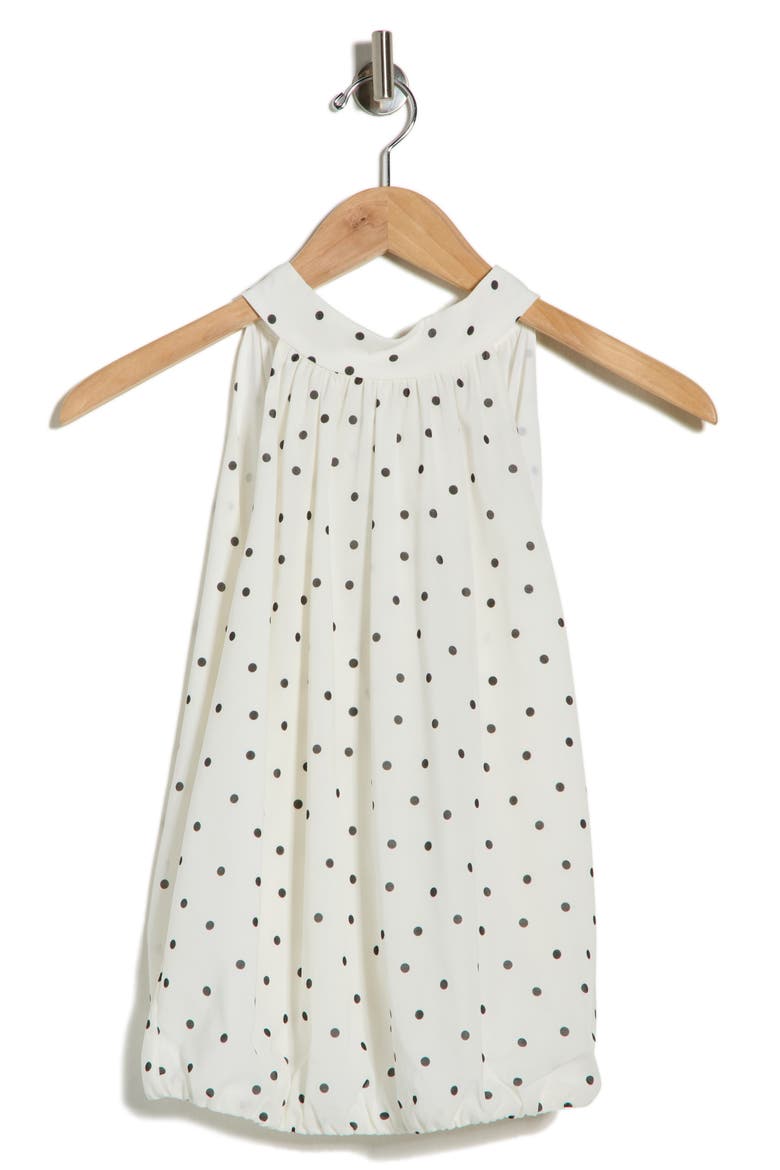 Maris Halter Neck Stretch Silk Top, Alternate, color, CUTIE POLKA DOT ANTIQUE WHITE